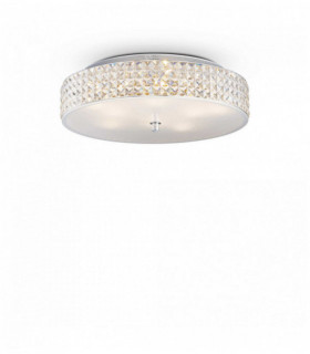 Plafón ROMA de cristal blanco 9 luces