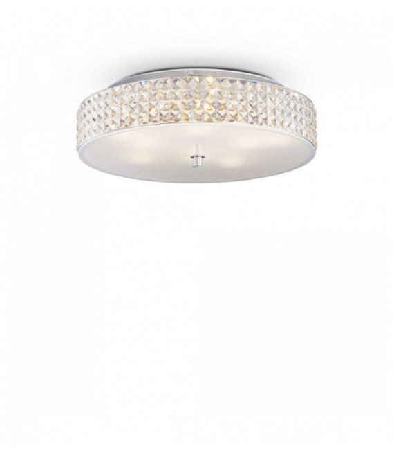 Plafonnier Blanc en cristal ROMA 9 ampoules