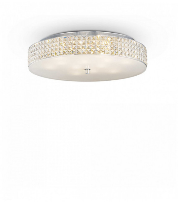 Plafón de cristal blanco ROMA 12 bombillas