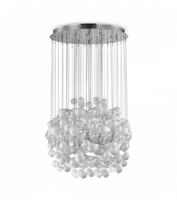 Weiße Suspension BOLLICINE 14 Glühbirnen