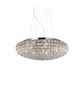 Sospensione KING cristallo cromo 7 luci