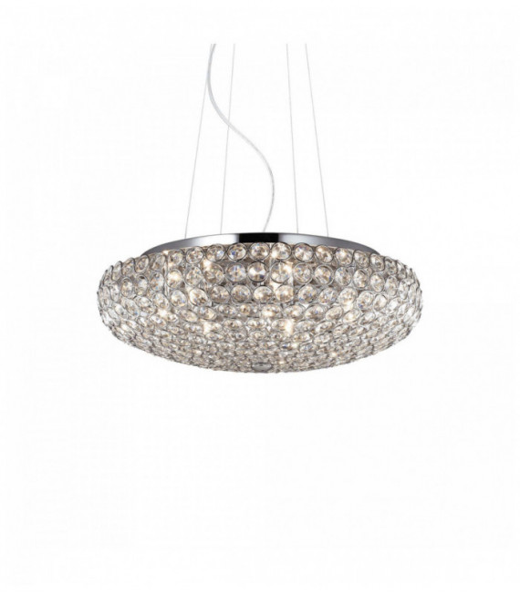 Sospensione KING cristallo cromo 7 luci