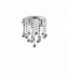 Plafoniera BIJOUX a 3 luci in cristallo cromato