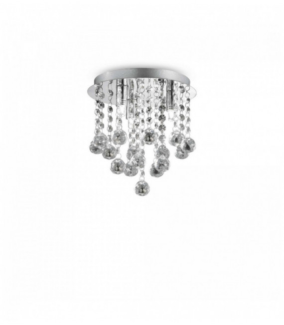 BIJOUX 3-light chrome crystal ceiling light