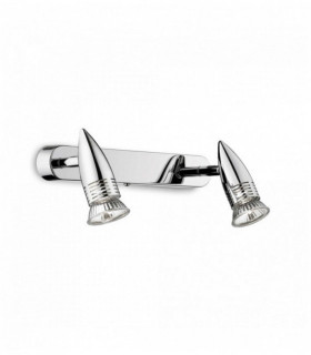 Aplique de cromo ALFA 2 luces