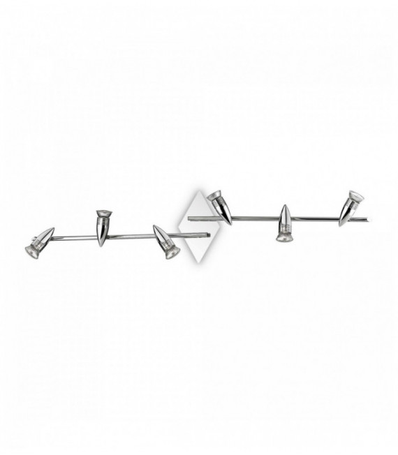 Plafoniera cromata ALFA 6 lampadine
