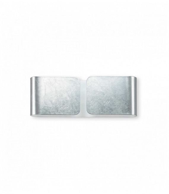 Silver CLIP 2-light wall light