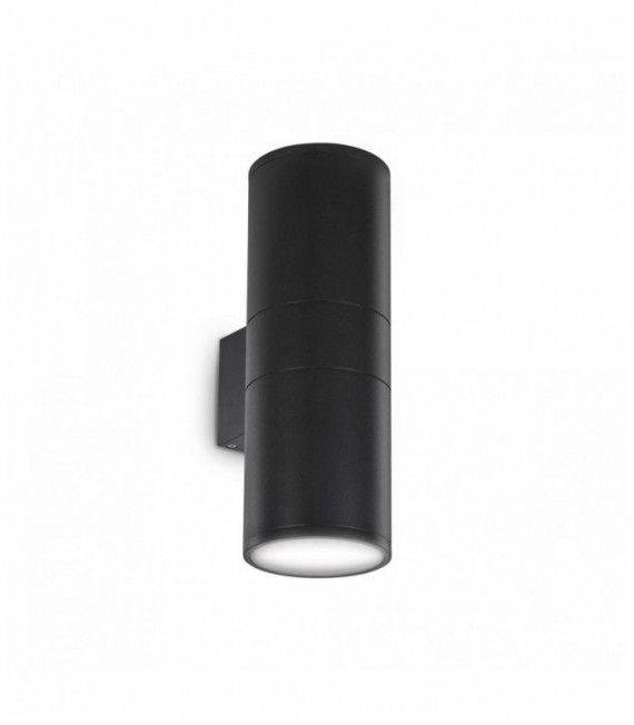 GUN aplique negro 2 bombillas