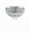 Ceiling light chrome crystal CAESAR 6 lights