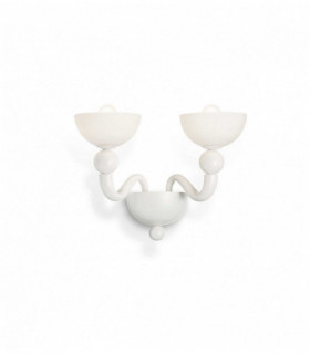 White BON BON wall light 2 bulbs