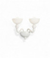 White BON BON wall light 2 bulbs