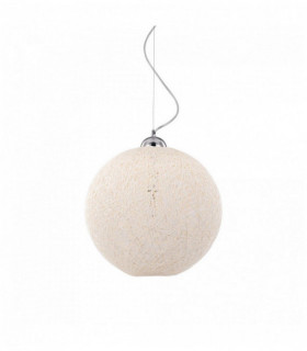 White BASKET pendant light 1 bulb Depth 9 Cm