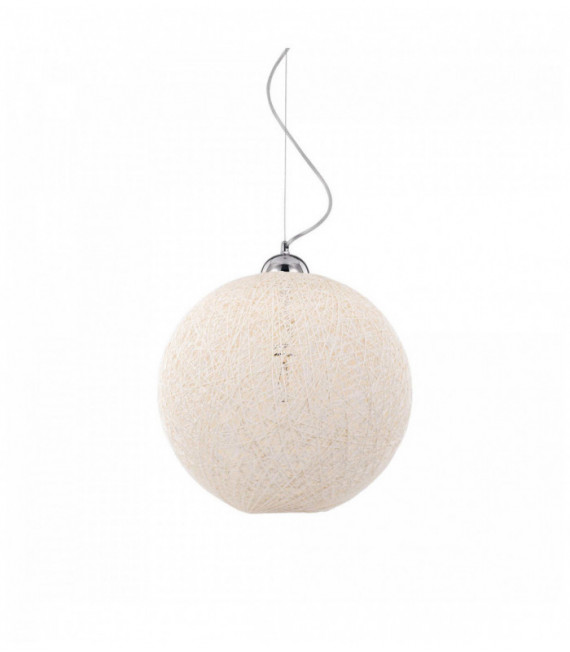 Lámpara colgante BASKET blanca 1 bombilla Profundidad 9 Cm
