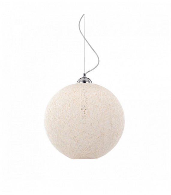 Weiße KORB Pendelleuchte 1 Glühlampe Durchmesser 36 cm