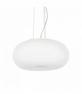 Suspension Blanche ULISSE 3 ampoules Diamètre 52 Cm