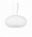 White pendant light ULISSE 3 bulbs Diameter 52 Cm