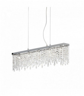 Colgante transparente en cristal GIADA CLEAR 5 bombillas