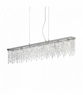 Transparent pendant in crystal GIADA CLEAR 7 bulbs