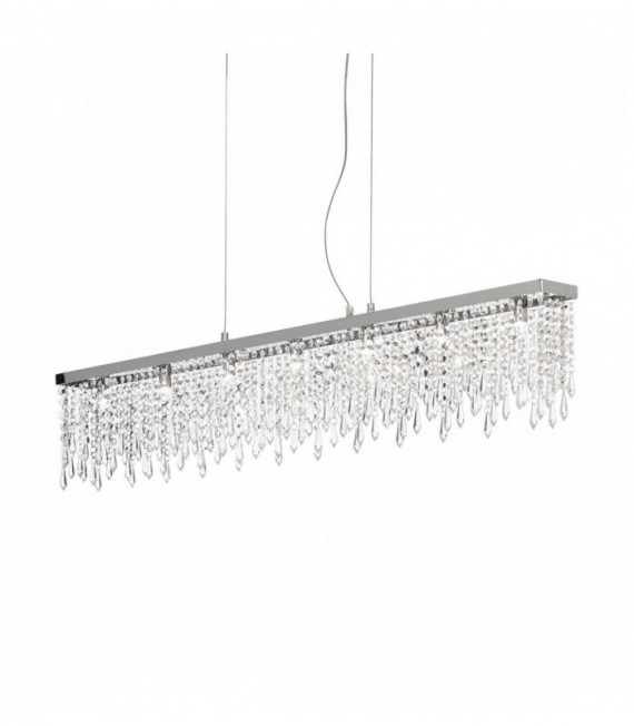 Pendente trasparente in cristallo GIADA CLEAR 7 lampadine