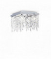 Transparent ceiling light in crystal GIADA CLEAR 4 bulbs