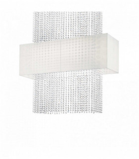 Lámpara colgante de cristal blanco PHOENIX 5 bombillas