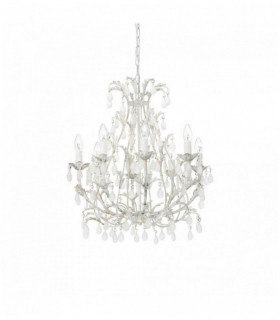 Antique white pendant lamp CASCINA 8 bulbs