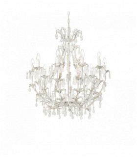 Suspension Blanche antique CASCINA 10 ampoules