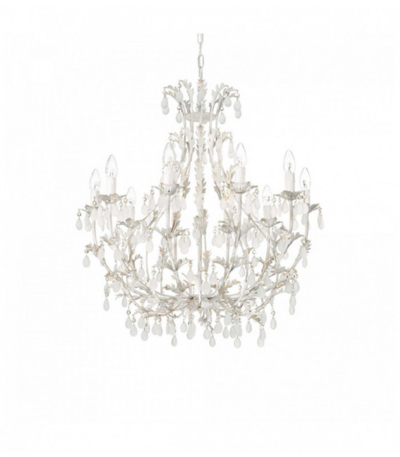 Suspension Blanche antique CASCINA 10 ampoules