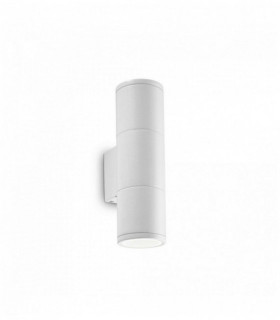 White GUN 2-light aluminum wall light