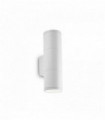 White GUN 2-light aluminum wall light