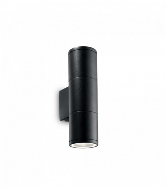 Applique nero GUN 2 lampadine in alluminio