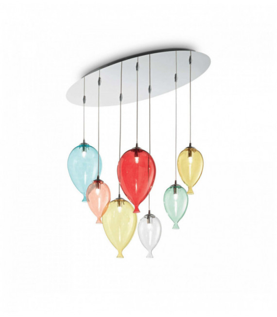 Lámpara colgante CLOWN multicolor 7 bombillas