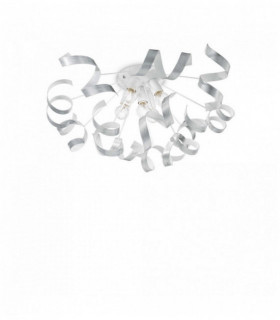 Plafoniera VORTEX argento 5 luci