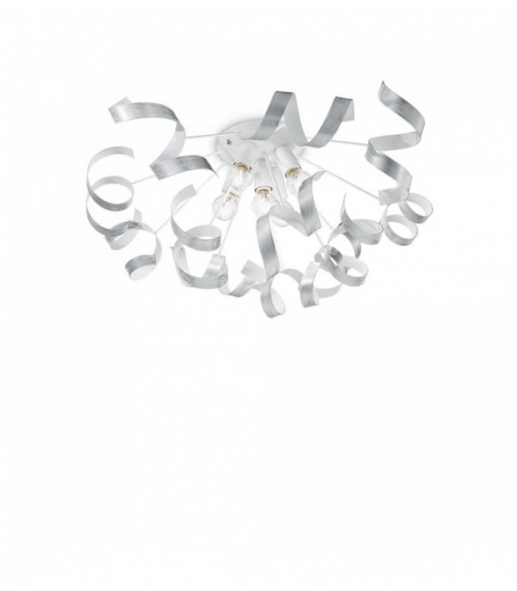 VORTEX silver ceiling light 5 bulbs