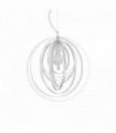 White pendant light DISCO 1 bulb