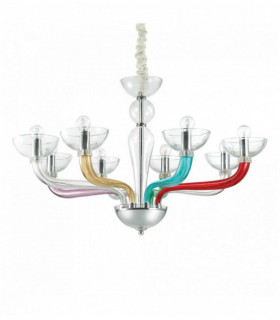 Suspension Multicouleur CASANOVA 8 ampoules