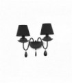 Black WHITE wall light 2 bulbs