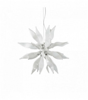 Lampadario LEAVES bianco 8 lampadine