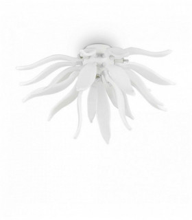 Ceiling light White LEAVES 6 bulbs