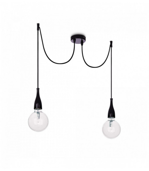 Sospensione MINIMAL nera 2 lampadine