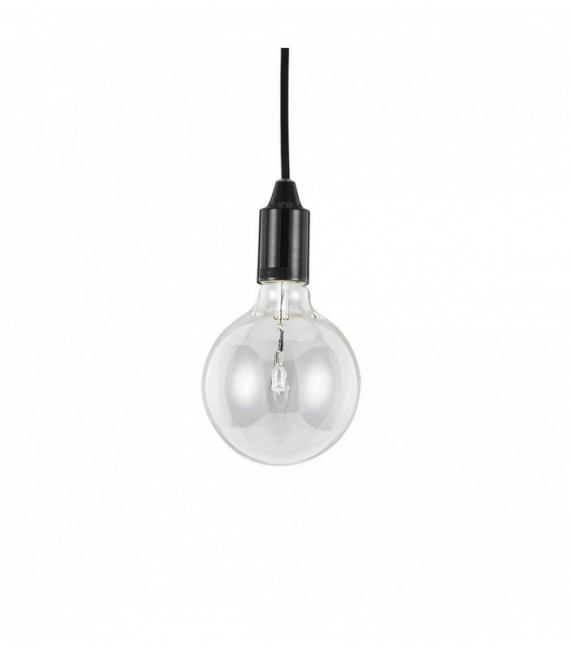 Lampada a sospensione nera EDISON 1 lampadina