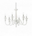 White DOGE pendant light 6 bulbs
