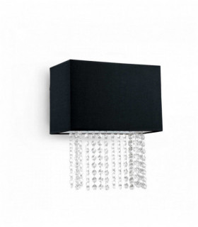 Applique in cristallo nero PHOENIX 2 lampadine