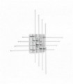 Plafonnier Chrome CROSS 480 ampoules