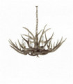 Beige CHALET pendant light 8 bulbs
