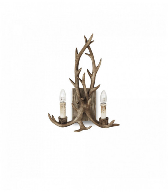 Beige CHALET 2-Licht Wandleuchte