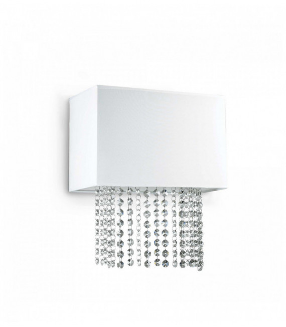 White PHOENIX 2-light crystal wall light