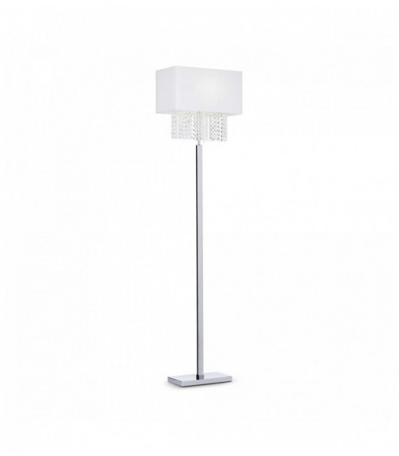 Lámpara de pie de cristal blanco PHOENIX 1 bombilla