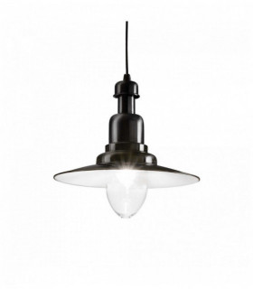 Lampada a sospensione nera FIORDI 1 lampadina