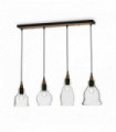 GRETEL Black Suspension 4 bulbs